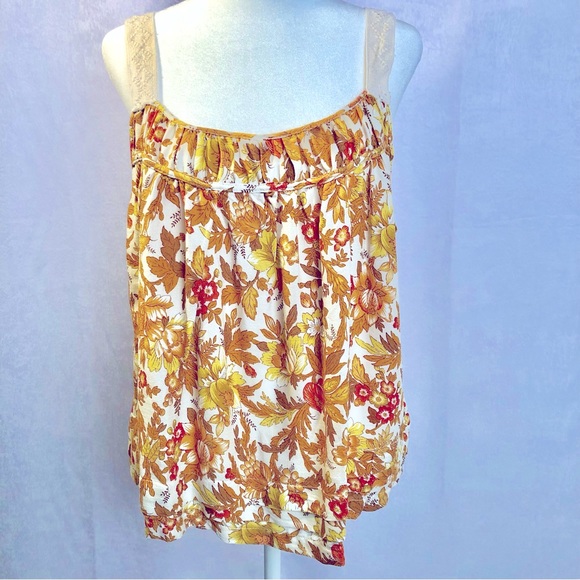 Rachel ZoeFloral BoHo Flowy Sleeveless top Size Medium NWT - Picture 1 of 13